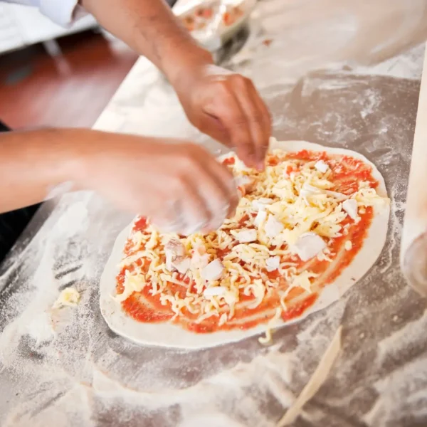 Making pizza